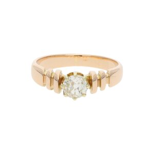Damenring 560 Rotgold Diamanten Altschliff Antik getragen...