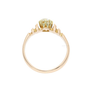 Damenring 560 Rotgold Diamanten Altschliff Antik getragen...