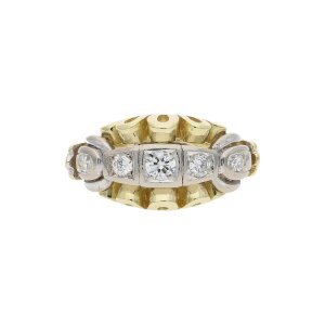 Diamant Ring Gold und Weißgold 585 Brillanten...