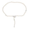 Perlen Collier Y-Halskette 925/000 Sterling Silber mit Süßwasser Zuchtperlen, getragen 25323259