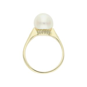 Damen Ring 585/000 Gold Akoya Zuchtperle getragen...