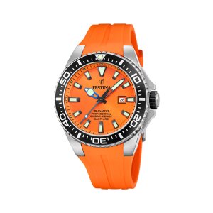 Festina Uhr für Herren F20664-4 Edelstahl, Silikon...