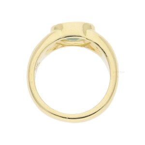 Damenring 750 Gelbgold Blautopas Brillanten Ring für...