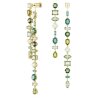 Swarovski Ohrhänger Gema Drop 5657390 Asymmetrisches Design, Verschiedene Schliffe, Extralang, Grün, Goldlegierungsschicht