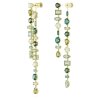 Swarovski Ohrhänger Gema Drop 5657390 Asymmetrisches Design, Verschiedene Schliffe, Extralang, Grün, Goldlegierungsschicht