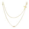 JuwelmaLux Halskette 925/000 Sterling Silber Gelbgold plattiert Kreuz JL51-05-0034
