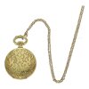 Taschenuhr aus Doublé mit Kette aus Silber, vergoldet, Handaufzug, getragen 25323366