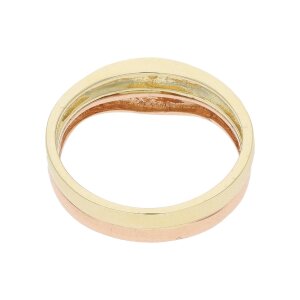 Bicolor Ring gefertigt aus 585/000 (14 Karat) Gelb- und...