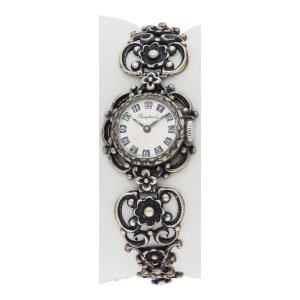 Trachten Armbanduhr 835 Silber, geschwärzt,...