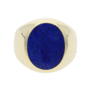 Ring Gold 585 Lapislazuli Gravierbar Second Hand 25323410...