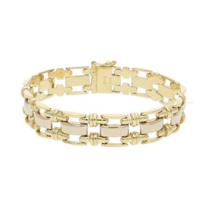 Bicolor Armband Damen 585/000 (14 Karat) getragen Second...