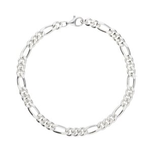 JuwelmaLux Armband Figaro diamantiert 925/000 Sterling...