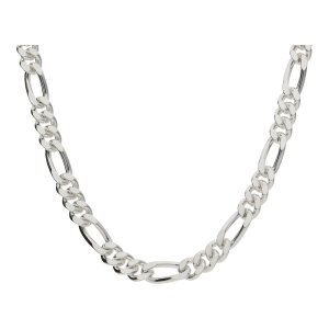 JuwelmaLux Halskette Figaro diamantiert 925/000 Sterling Silber JL50-05-0060