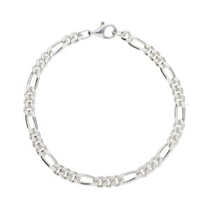 JuwelmaLux Armband Figaro diamantiet 925/000 Sterling Silber JL50-03-0061