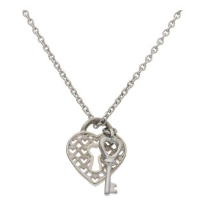 Juwelmalux Herz Anhänger aus 925/000 Sterling Silber mit kleinem Schlüssel JL32-02-0177