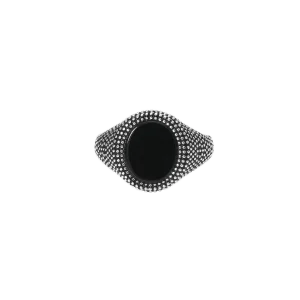 Mabina Herren Ring 925/000 Sterling Silber PVD schwarz,...