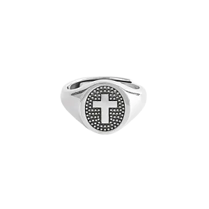 Mabina Herren Ring 925/000 Sterling Silber PVD schwarz...