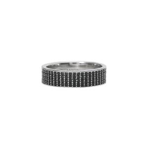 Mabina Herren Ring 925/000 Sterling Silber mit schwarzen...