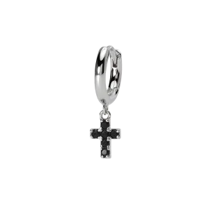 Mabina Herren Einzel-Creole mit Kreuz 925/000 Sterling...
