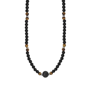 Mabina Herren Steinkette 925/000 Sterling Silber mit...