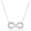 Swarovski Anhänger Hyperbola 5679434 Unendlichkeit, Weiß, Rhodiniert