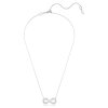 Swarovski Anhänger Hyperbola 5679434 Unendlichkeit, Weiß, Rhodiniert