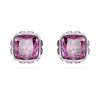 Swarovski Birthstone Ohrstecker 5660797 Kissenschliff, Februar, Rosa, Rhodiniert