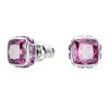 Swarovski Birthstone Ohrstecker 5660797 Kissenschliff, Februar, Rosa, Rhodiniert