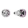 Swarovski Birthstone Ohrstecker 5660797 Kissenschliff, Februar, Rosa, Rhodiniert