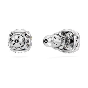 Swarovski Birthstone Ohrstecker 5661957 Kissenschliff, April, Weiß, Rhodiniert