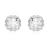 Swarovski Birthstone Ohrstecker 5661957 Kissenschliff, April, Weiß, Rhodiniert