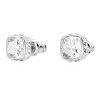 Swarovski Birthstone Ohrstecker 5661957 Kissenschliff, April, Weiß, Rhodiniert