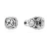 Swarovski Birthstone Ohrstecker 5661957 Kissenschliff, April, Weiß, Rhodiniert