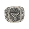 Siegelring aus 925/000 Silber, geschwärzt, Second Hand, getragen