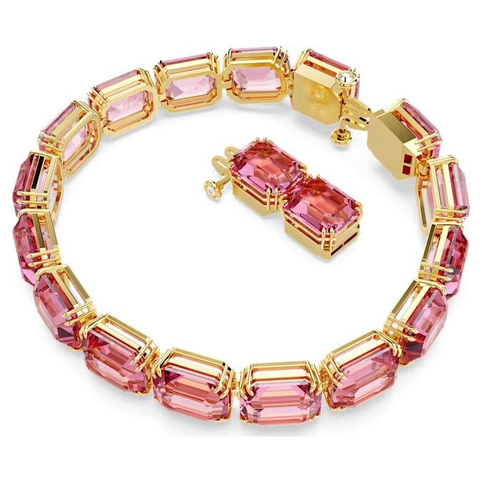 Swarovski Armband 5683428 Millenia, Oktagon Schliff, Rosa 