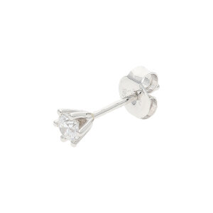 JuwelmaLux Einzel-Ohrstecker 585/000 (14 Karat) Weißgold mit Brillant JL30-06-5000
