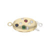 Perlen Verschluss mit Rubin, Saphir, Brillant Gold, Second Hand 25323565, getragen