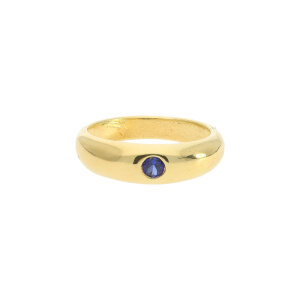JuwelmaLux Taufring Gold mit Zirkonia blau JL22-02-0252