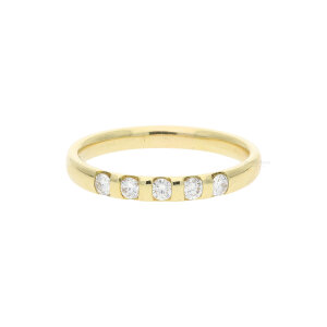 Memoire Ring aus Gold mit Diamanten, Second Hand,...