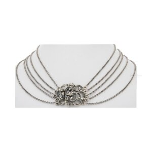 Kropfkette Tracht aus Silber 835/000 geschwärzt,...