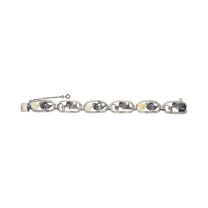 Trachtenarmband Silber 835 geschwärzt Grandel Second...