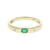 Bandring mit Smaragd und Diamant aus Gold 585/000 Second Hand, getragen