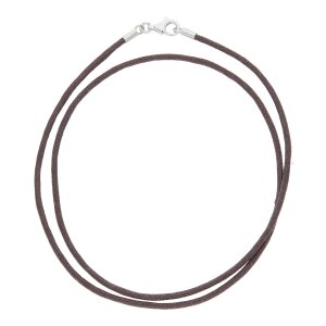 JuwelmaLux dunkelbraunes Stoffband mit Karabiner...