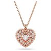 Swarovski Anhänger Hyperbola 5680402 Herz, Weiß, Roségold-Legierungsschicht
