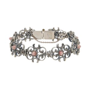 Trachtenarmband Silber 925 geschwärzt Rhodochrosit...