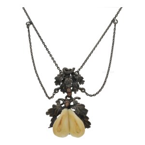 Trachtenkette Collier Silber 835 geschwärzt Grandl...