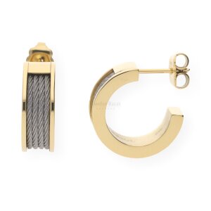 Charriol Creolen Edelstahl Forever Young 030411390
