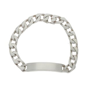 Gravurarmband Silber Herren matt, Second Hand, getragen