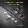 Apple Watch Armband Laimer UB1101 Titan POLAR silberfarben für Applewatch Gehäuse 42, 44, 45 mm