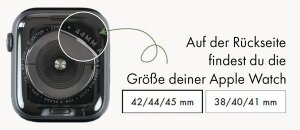 Apple Watch Armband Laimer UB1133-AW44 ROME, Alcantara Lunar Grey für Applewatch Gehäuse 42, 44, 45 und 49 mm